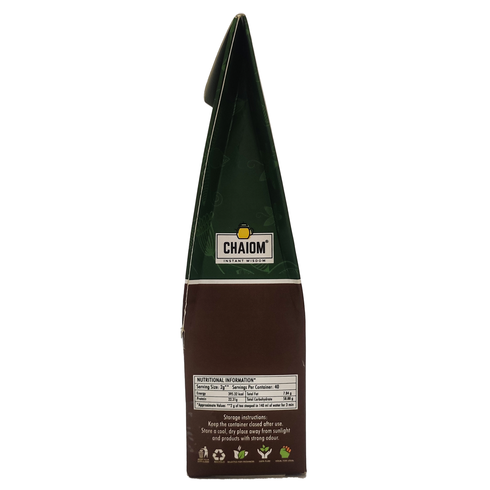 Tulsi Black CTC Tea 100g Side View2