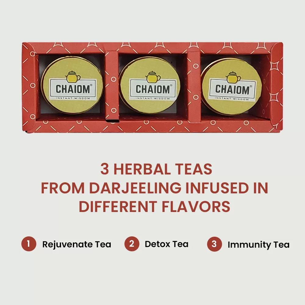 Trinity Tea Gift Box with 3 Herbal Teas